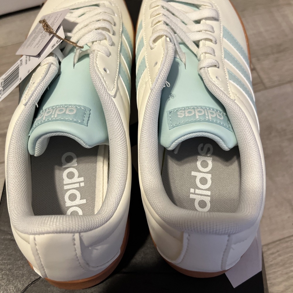 Adidas Women's Vl Court Base Trainers Sneakers Sports Shoes Low Size 8.5 Blue - Picture 4 of 6